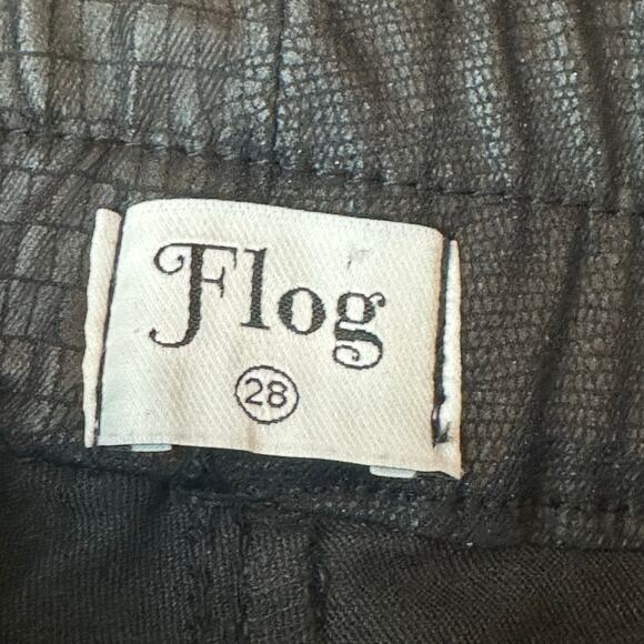 Flog Bevy Flog Shely Black Snake Drawstring Waist Pull on Pants sz 28 EUC - Picture 8 of 10